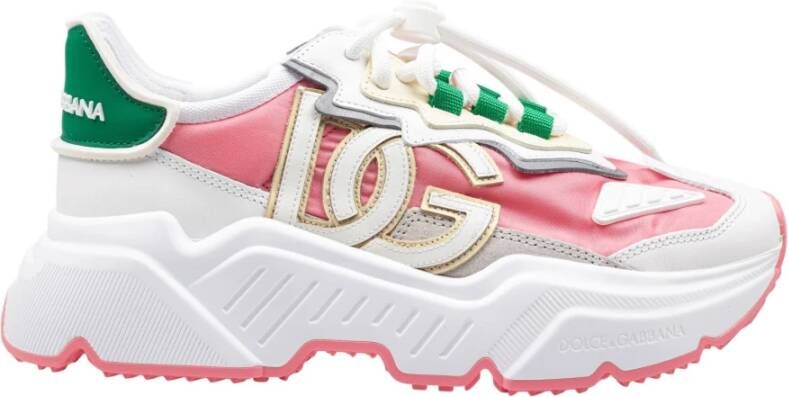 Dolce&Gabbana Low-Top Sneakers Dynamic Daymaster Sneakers In Nylon And Calfskin in wit