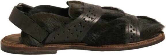 Dolce & Gabbana Luxe Haar Kalfs Sandalen Model