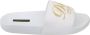 Dolce & Gabbana Elegante witte leren sandalen met gouden borduursel - Thumbnail 1