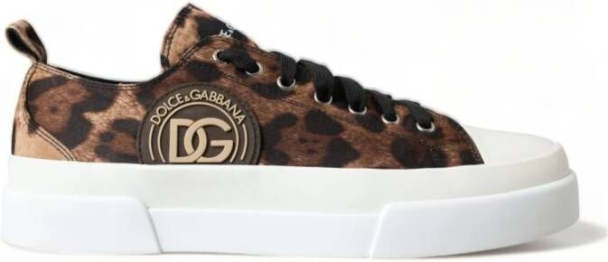 Dolce & Gabbana Luxe Luipaardprint Casual Sneakers Multicolor Heren