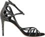 Dolce & Gabbana Prachtige Rhinestone Stiletto Sandalen Black Dames - Thumbnail 8