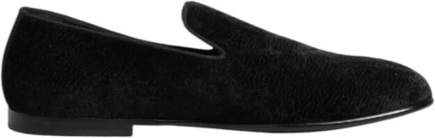 Dolce & Gabbana Luxe Velvet Loafers Leren Buitenzool