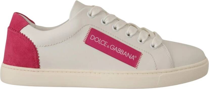 Dolce & Gabbana Luxe Witte Leren Lage Sneakers