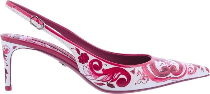 Dolce & Gabbana Maiolica Fucsia Slngbacks Roze Dames