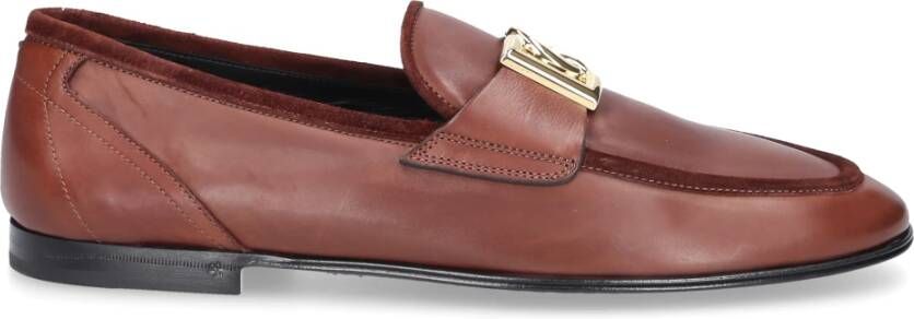 Dolce & Gabbana Manager Fabric Loafers Brown Heren