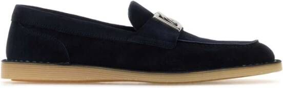 Dolce & Gabbana Marineblauwe Suède Loafers