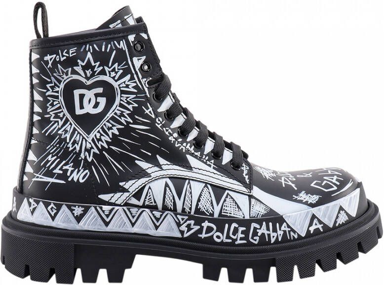 Dolce & Gabbana Men; Shoes Ankle Boots Cs2052Ab445 Zwart Heren