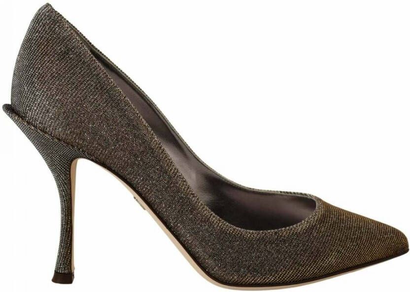 Dolce & Gabbana Goud Zilver Stof Hakken Pumps Schoenen Gray Dames