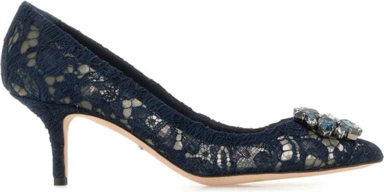 Dolce & Gabbana Midnight Blue Lace Pumps Blue Dames