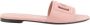 Dolce&Gabbana Sandalen Pastel Pink Leather Slipper With Embossed Logo in roze - Thumbnail 15