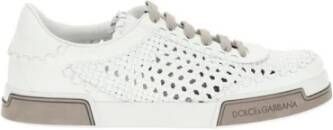 Dolce & Gabbana Moderne Sneakers met Veters en Geweven Details