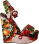 Dolce & Gabbana Multicolor Brokaat Plateauhak Sandalen Multicolor Dames - Thumbnail 1