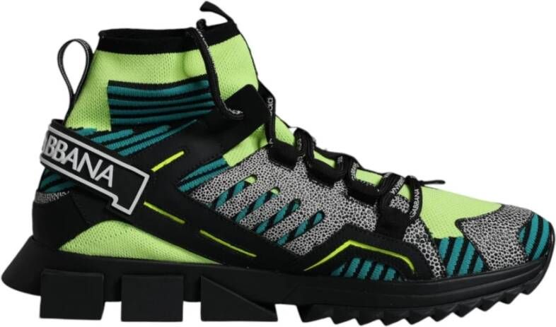 Dolce & Gabbana Multicolor Gebreide Sneakers met Logo Details Multicolor Heren