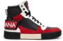 Dolce & Gabbana Multicolor High-Top Sneakers met rode inzetstukken - Thumbnail 1