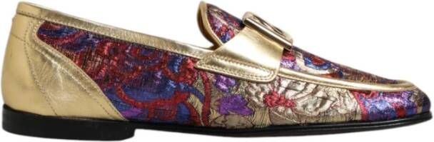 Dolce & Gabbana Multicolor Jacquard Logo Loafer Schoenen