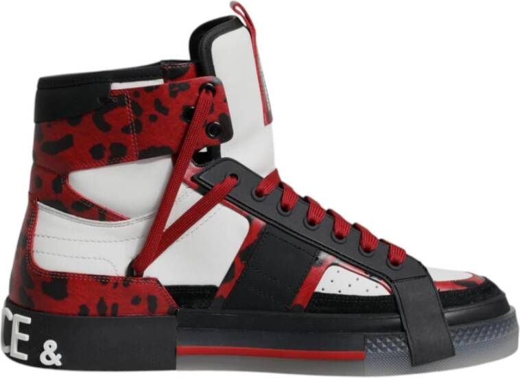 Dolce & Gabbana Multicolor leren hoge sneakers