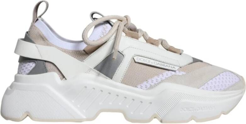 Dolce & Gabbana Multicolor Leren Veterschoenen met Logo Multicolor Heren