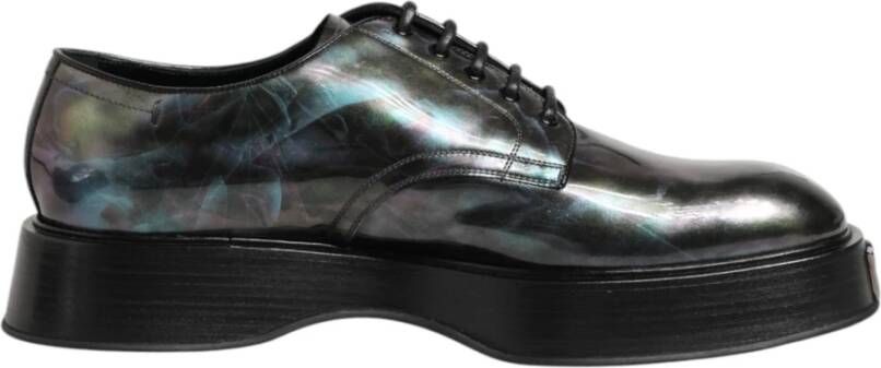 Dolce & Gabbana Multicolor Leren Veterschoenen voor Formele Gelegenheden