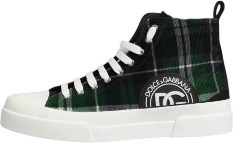 Dolce & Gabbana Multicolor Logo High Top Sneakers