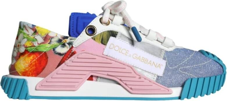 Dolce & Gabbana Multicolor Patchwork Lage Sneakers Multicolor Dames