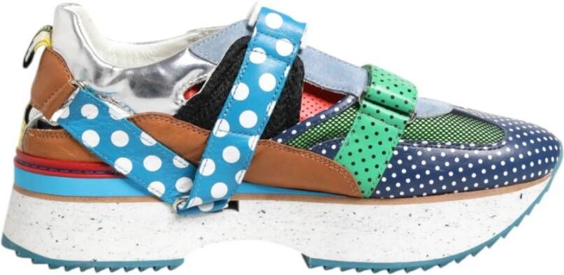 Dolce & Gabbana Multicolor Polka Dot Lage Sneakers
