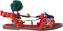 Dolce & Gabbana Multicolor Pom Bont Wrap Sandalen Multicolor Dames - Thumbnail 1