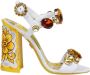 Dolce & Gabbana Multicolor Steen Sandaal met Juweelband White Dames - Thumbnail 1
