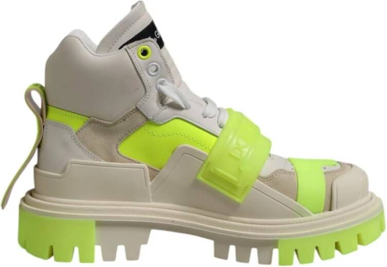 Dolce & Gabbana Multicolor Trekking Enkellaarzen Vetersluiting