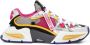 Dolce & Gabbana Womens Air Master Sneaker Roze Geel Multicolor Dames - Thumbnail 1