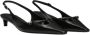 Dolce & Gabbana Zwarte Leren Slingbacks Puntige Neus Black Dames - Thumbnail 6