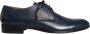 Dolce & Gabbana Navy Blauwe Leren Derby Schoenen Blue Heren - Thumbnail 1