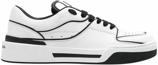 Dolce & Gabbana Witte platte schoenen met contrastdetails en DG-logo White Dames