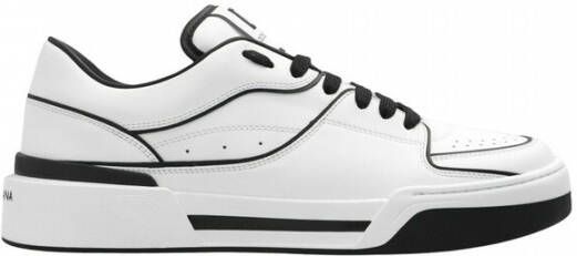 Dolce & Gabbana Nieuwe Roma Sneakers Leer Zwart Wit White Heren