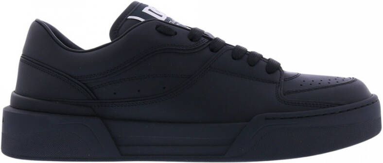 Dolce & Gabbana Roma Leren Sneakers Stijlvol en Comfortabel Black Heren