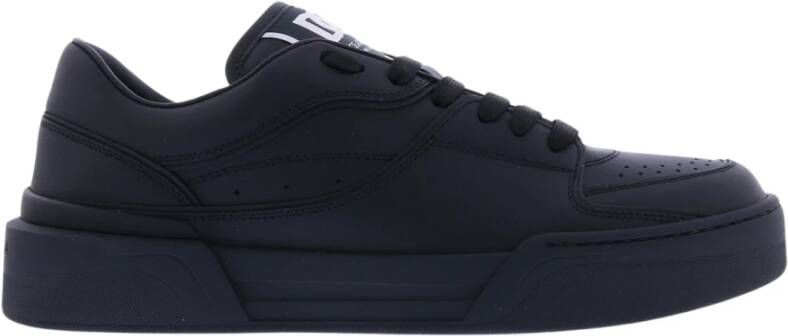 Dolce & Gabbana Roma Leren Sneakers Stijlvol en Comfortabel Black Heren