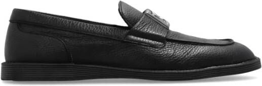 Dolce & Gabbana Nieuwe Florio leren loafers Black Heren