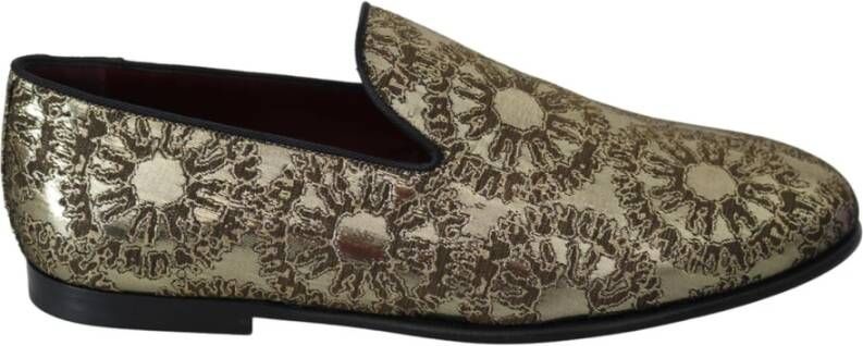 Dolce & Gabbana Nieuwe Heren Loafers Slides Dress Schoenen Yellow Heren