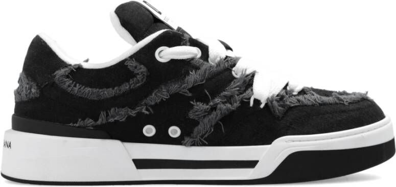 Dolce & Gabbana Zwarte Sneakers met Logo Details Black Heren