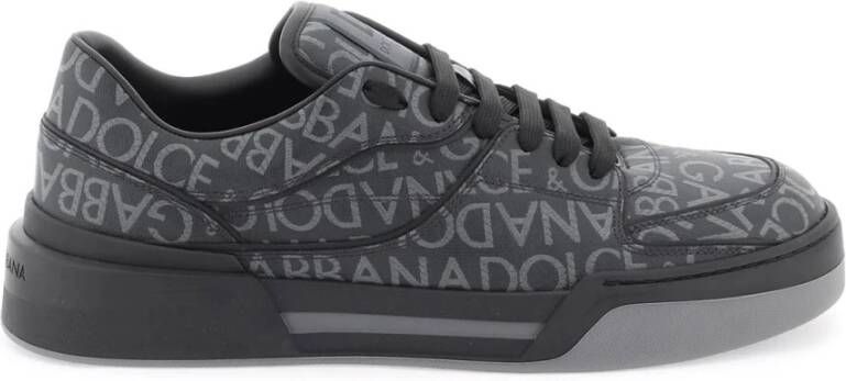 Dolce & Gabbana Nieuwe Roma Sneakers met Logo Print Gray Heren