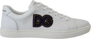Dolce & Gabbana Nieuwe witte leren casual sneakers Wit Heren