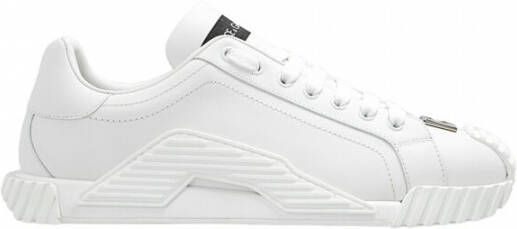 Dolce & Gabbana Witte lage sneakers van kalfsleer Wit Dames
