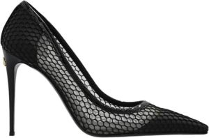 Dolce&Gabbana Pumps & high heels Mesh Detail Leather Pumps in zwart