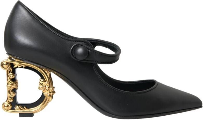 Dolce & Gabbana Ornate Heel Zwarte Pumps Black Dames