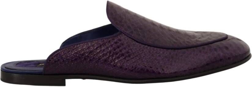 Dolce & Gabbana Paarse exotische leren platte schoenen Purple