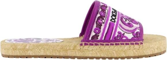 Dolce & Gabbana Paarse Maiolica Espadrilles voor Vrouwen