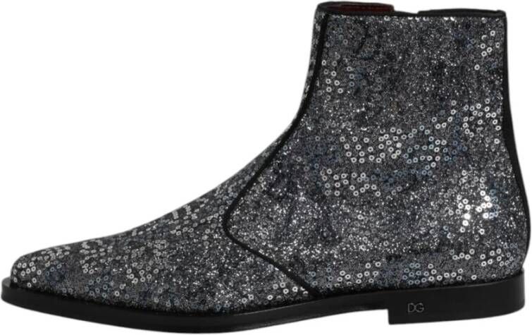 Dolce & Gabbana Paillet Chelsea-laarzen met ritssluiting