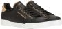 Dolce & Gabbana Portofino Sneakers van Zwart Leer met Logo Parel Black Dames - Thumbnail 14