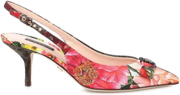 Dolce & Gabbana Patchwork Bow Tie Slingback Sandal