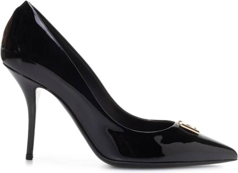 Dolce & Gabbana Patentleren pumps met DG-logo Black Dames