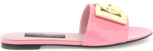 Dolce & Gabbana Instap Sandalen met Ronde Openeus Pink Dames